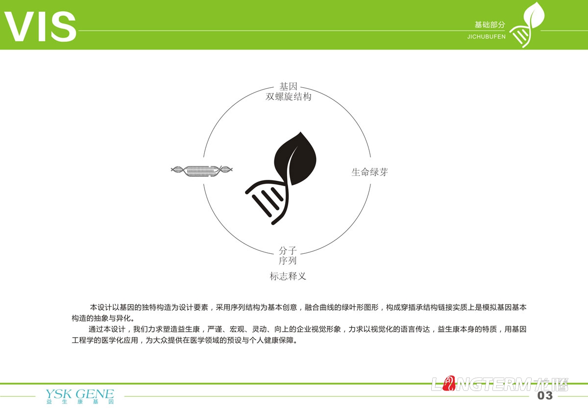 四川益生康基因工程有限公司品牌LOGO及VI形象設(shè)計(jì)|成都基因標(biāo)志商標(biāo)設(shè)計(jì)公司